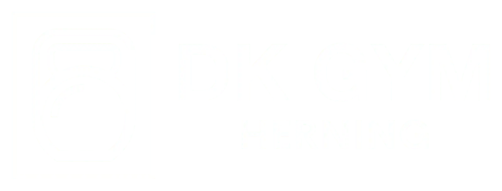 DK Gym Herning Logo Hvid